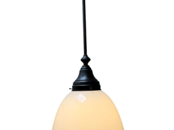 Art Nouveau Pendant Lamp with Ultra Rare Milk Glass Shade, 1900s